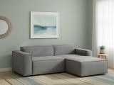 Divano sfoderabile grigio 240x170x70h cm - Ameli