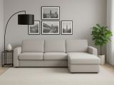 Divano sfoderabile grigio 280x95x90h cm - Atos