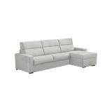 Divano sfoderabile grigio chiaro 280x160x100h cm - Vigonovo
