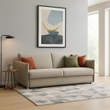 Divano sfoderabile tortora 180x95x90h cm - Varedo