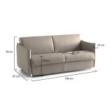 Divano sfoderabile tortora 180x95x90h cm - Varedo