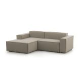 Divano sfoderabile tortora 220x170x70h cm - Alhoa