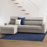 Divano sfoderabile tortora 260x95x85h cm - Aryaly