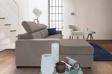 Divano sfoderabile tortora 260x95x85h cm - Aryaly