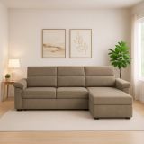 Divano sfoderabile tortora 285x160x100h cm - Ceto