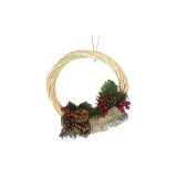 Ghirlanda da Natale Choiwan, 30x30 h3 cm, Verde e Giallo