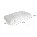 Guanciale Basilico, Made in Italy, 70x40 h16 cm, Bianco