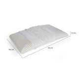 Guanciale Timo, Made in Italy, 70x40 h12 cm, Bianco