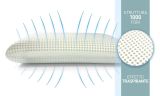 Guanciale Timo, Made in Italy, 70x40 h12 cm, Bianco
