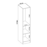 Guardaroba 1 anta- bianco slim 40x184h cm - Nxy