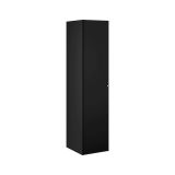 Guardaroba 1 anta- Gregoria, Mobile multifunzionale, Mobiletto scarpiera, Guardaroba porta scarpe, 50x60 h219 cm, Nero