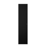 Guardaroba 1 anta- Gregoria, Mobile multifunzionale, Mobiletto scarpiera, Guardaroba porta scarpe, 50x60 h219 cm, Nero