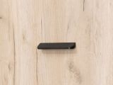 Guardaroba 1 Anta Marrone Rovere Grigio Nero Appendiabiti 4 Ripiani, 5 Vani - Palmoli