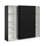 Guardaroba 10 ripiani nero 242x220h cm - Kauri