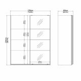 Guardaroba 2 ante Adeline, Mobile camera da letto, Cabina armadio portabiti, Armadio appendiabiti, 65x179 h220 cm, Bianco e Trasparente