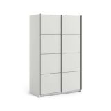 Guardaroba 2 ante Andree, Mobile camera da letto, Cabina armadio portabiti, Armadio appendiabiti, 122x64 h202 cm, Bianco