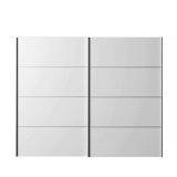 Guardaroba 2 ante Anthe, Mobile camera da letto, Cabina armadio portabiti, Armadio appendiabiti, 243x64 h202 cm, Bianco