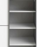 Guardaroba 2 ante Appoline, Mobile camera da letto, Cabina armadio portabiti, Armadio appendiabiti, 122x64 h202 cm, Bianco