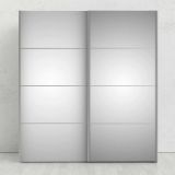 Guardaroba 2 ante Armance, Mobile camera da letto, Cabina armadio portabiti, Armadio appendiabiti, 182x64 h202 cm, Bianco