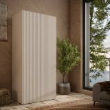 Guardaroba 2 Ante Beige Cashmere Appendiabiti 2 Ripiani 90x199h cm, 3 Vani - Caiazzo