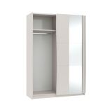 Guardaroba 2 Ante Beige Cashmere Traparente Appendiabiti 5 Ripiani 150x218h cm, 7 Vani - Lesesa