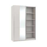 Guardaroba 2 Ante Beige Cashmere Traparente Appendiabiti 5 Ripiani 150x218h cm, 7 Vani - Lesesa