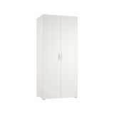Guardaroba 2 Ante Bianco 2 Ripiani Appendiabiti 80x180h cm, 2 Ante - Susella