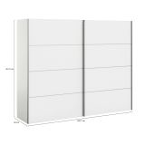 Guardaroba 2 ante bianco 242x201h cm - Avelengo