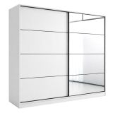 Guardaroba 2 Ante Bianco 5 Ripiani Appendiabiti 180x190h cm, 2 Ante - Torello