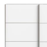 Guardaroba 2 Ante Bianco Appendiabiti 2 Ripiani 182x202h cm, Apertura Scorrevole - Accadia