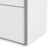 Guardaroba 2 Ante Bianco Appendiabiti 2 Ripiani 182x202h cm, Apertura Scorrevole - Cassandre