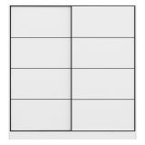Guardaroba 2 Ante Bianco Appendiabiti 5 Ripiani 180x190h cm, Apertura Scorrevole - Cuvio
