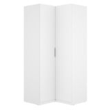Guardaroba 2 Ante Bianco Appendiabiti 95x204h cm, 4 Ripiani - Luber