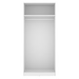 Guardaroba 2 Ante Bianco Appendiabiti Cassetti 51x204h cm, un Ripiano - Tulot