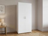 Guardaroba 2 Ante Bianco Appendiabiti un Ripiano 80x177h cm, 2 Ante - Istrana
