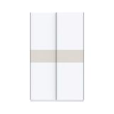 Guardaroba 2 Ante Bianco Beige Cashmere 2 Ripiani Appendiabiti 120x204h cm, 2 Ante - Maba