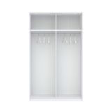 Guardaroba 2 Ante Bianco Beige Cashmere 2 Ripiani Appendiabiti 120x204h cm, 2 Ante - Maba
