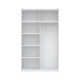 Guardaroba 2 Ante Bianco Beige Cashmere 2 Ripiani Appendiabiti 120x204h cm, 2 Ante - Maba