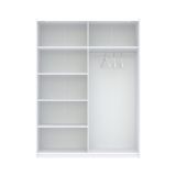 Guardaroba 2 Ante Bianco Beige Cashmere 2 Ripiani Appendiabiti 150x204h cm, 2 Ante - Manita