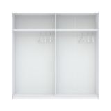 Guardaroba 2 Ante Bianco Beige Cashmere 2 Ripiani Appendiabiti 200x204h cm, 2 Ante - Nalika