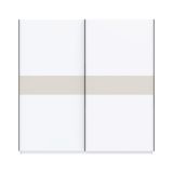 Guardaroba 2 Ante Bianco Beige Cashmere 2 Ripiani Appendiabiti 200x204h cm, 2 Ante - Nalika