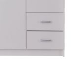 Guardaroba 2 Ante Bianco Bianco Appendiabiti 2 Cassetti 80x205h cm, 4 Ripiani - Cimena
