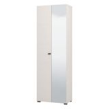 Guardaroba 2 Ante Bianco Bianco Appendiabiti 3 Ripiani 64x194h cm, 4 Vani - Azzano