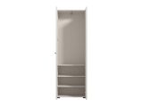 Guardaroba 2 Ante Bianco Bianco Appendiabiti 3 Ripiani 64x194h cm, 4 Vani - Azzano