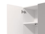 Guardaroba 2 Ante Bianco Bianco Appendiabiti 4 Ripiani 58x195h cm, 5 Vani - Lomazzo