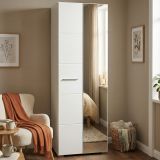 Guardaroba 2 Ante Bianco Bianco Appendiabiti 4 Ripiani 60x192.5h cm, 5 Vani - Griante