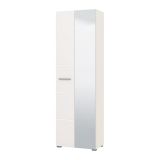 Guardaroba 2 Ante Bianco Bianco Appendiabiti 4 Ripiani 60x192.5h cm, 5 Vani - Griante