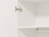 Guardaroba 2 Ante Bianco Bianco Appendiabiti 4 Ripiani 60x192.5h cm, 5 Vani - Griante