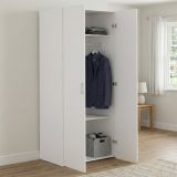 Guardaroba 2 ante- bianco camera da letto 77x175h cm - Alibabba