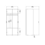Guardaroba 2 ante- bianco camera da letto 77x175h cm - Alibabba